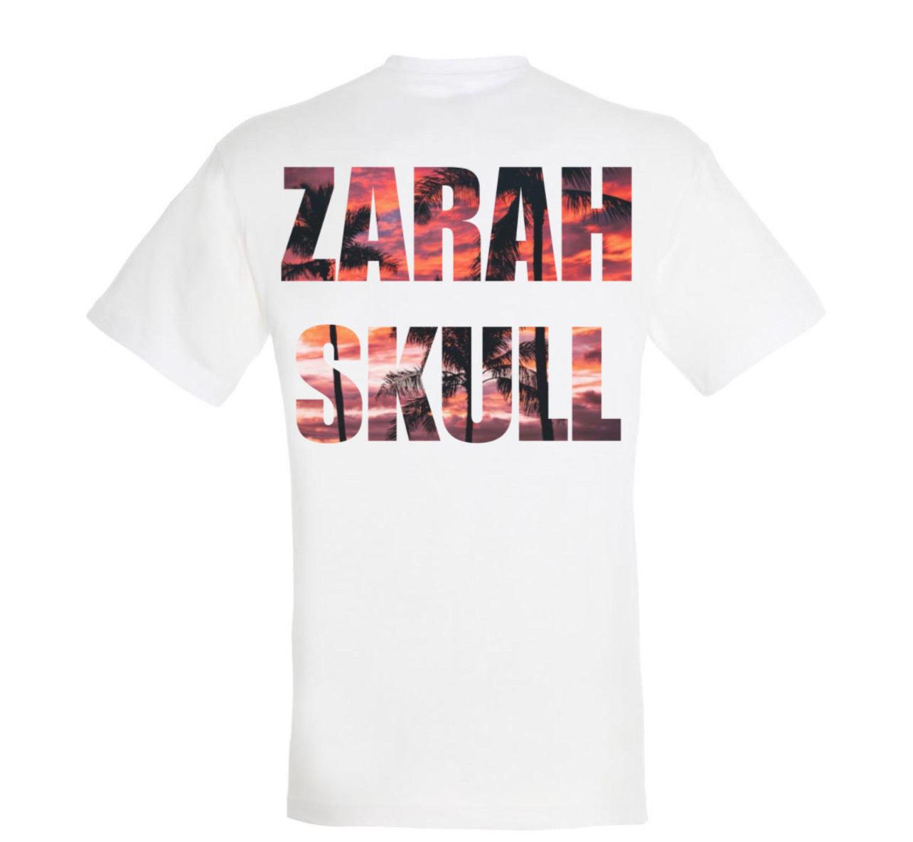 „ZarahSkull" Shirt white „ZS Palms“