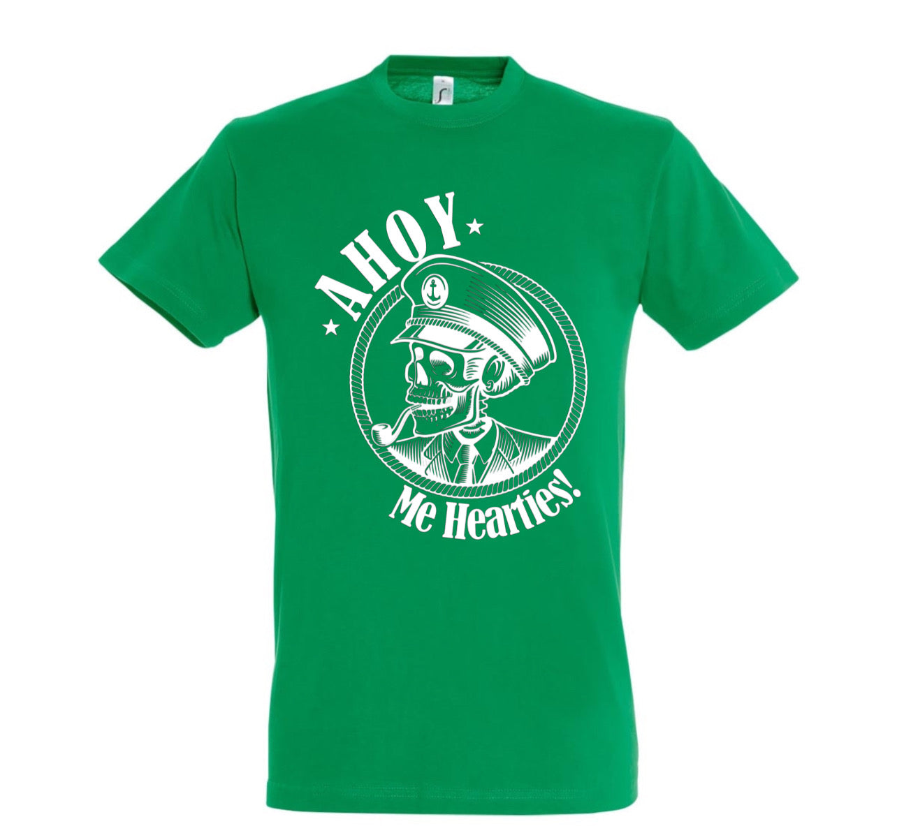 "ZarahSkull" shirt green "AHOY"