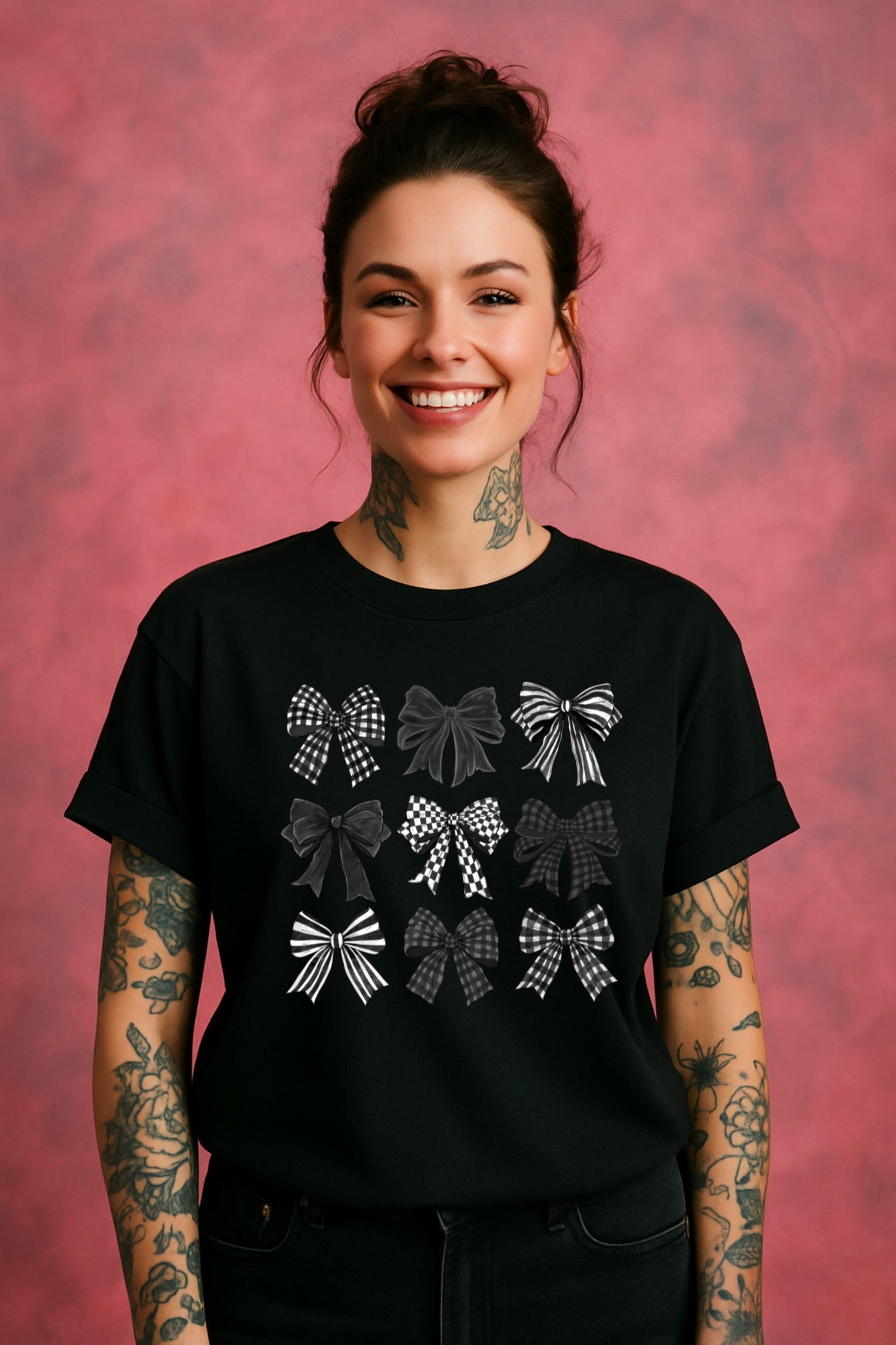 ZarahSkull Shirt black „Bows black“