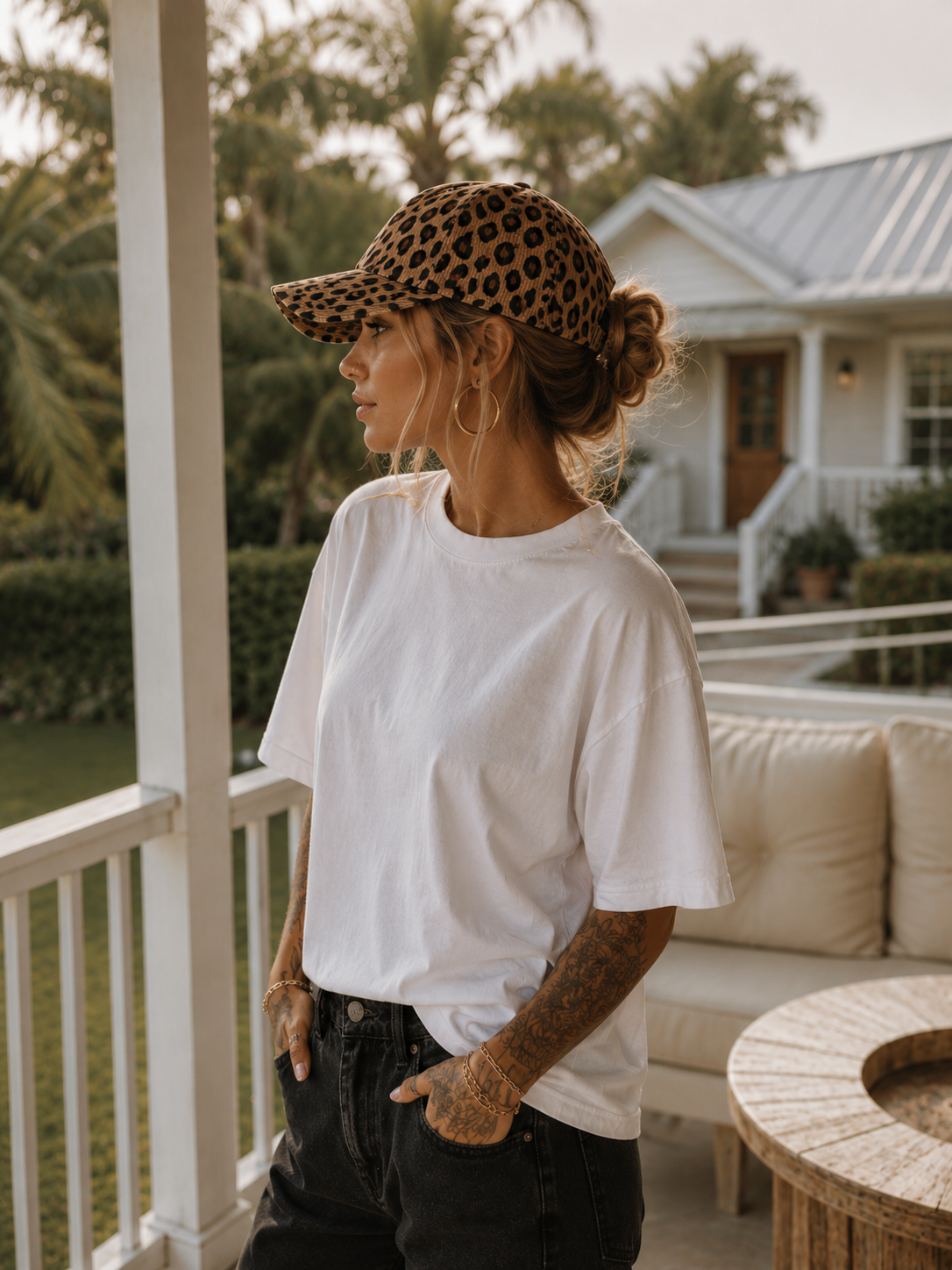 ZarahSkull Cap Leo camel