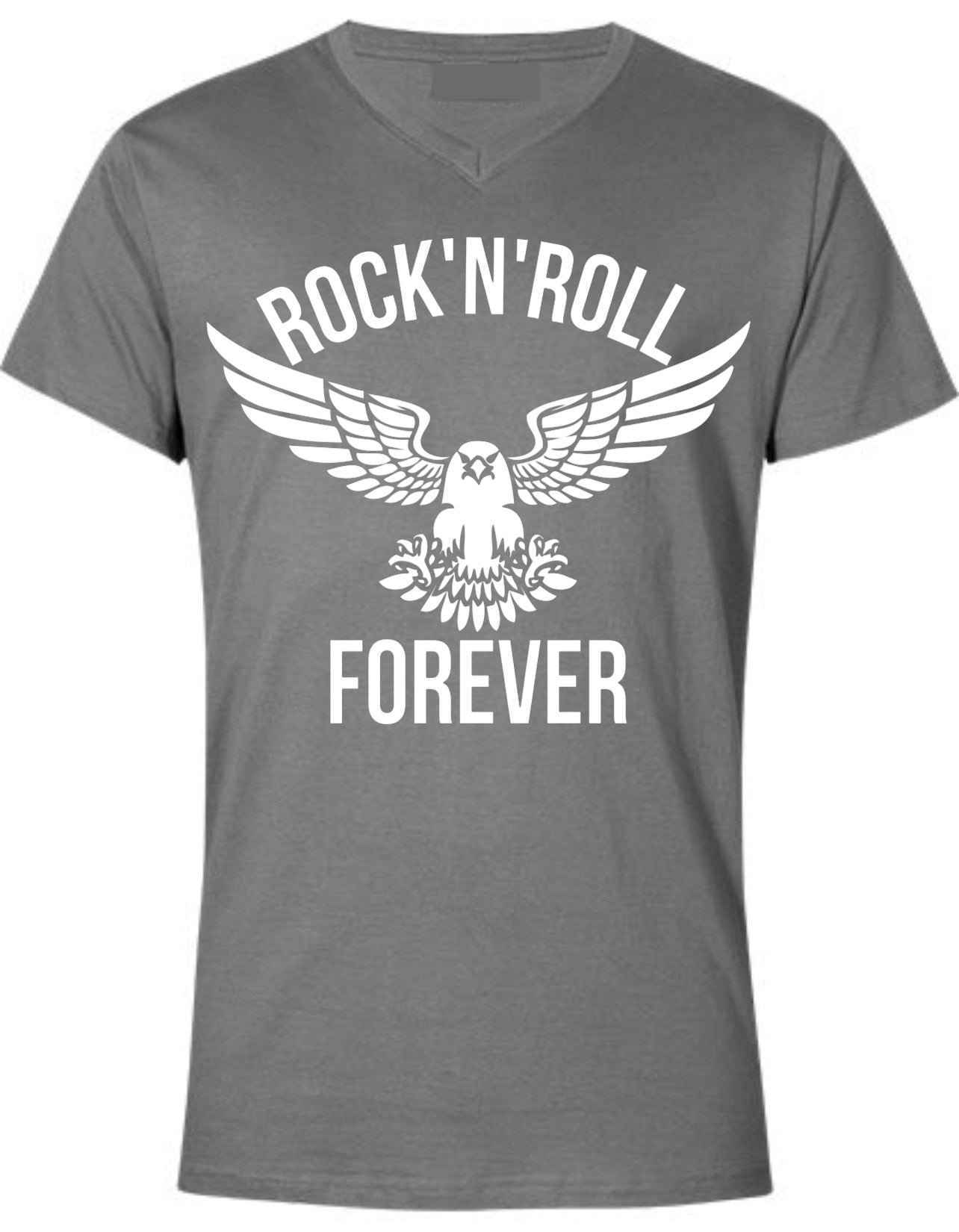 “ZarahSkull” V-Shirt gray “RocknRoll Forever”