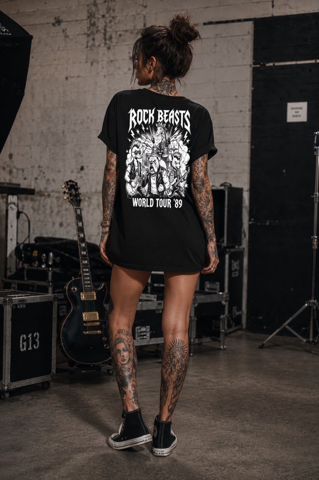 ZarahSkull Oversize Shirt „Rock Beats World Tour“
