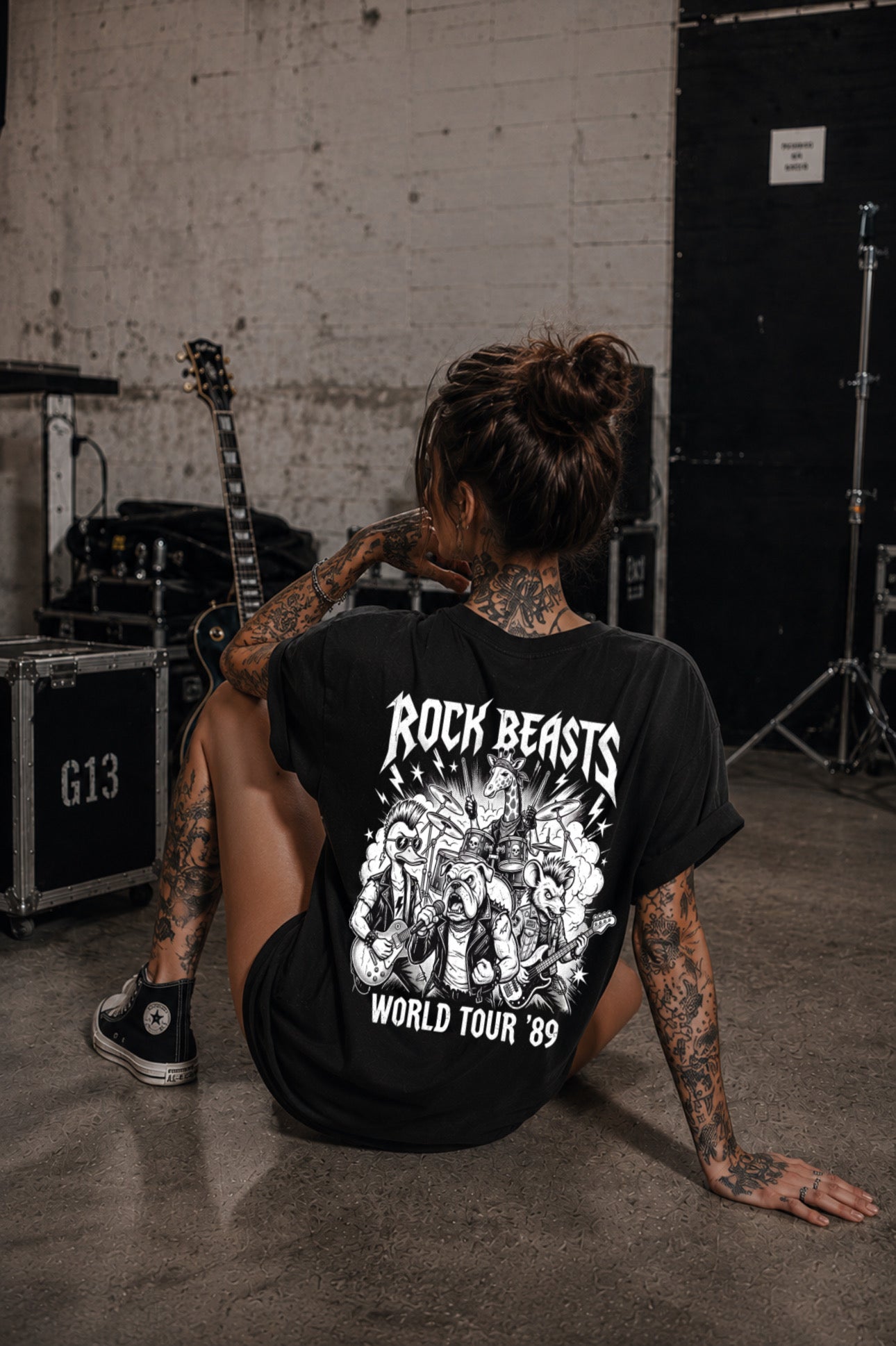 ZarahSkull Oversize Shirt „Rock Beats World Tour“