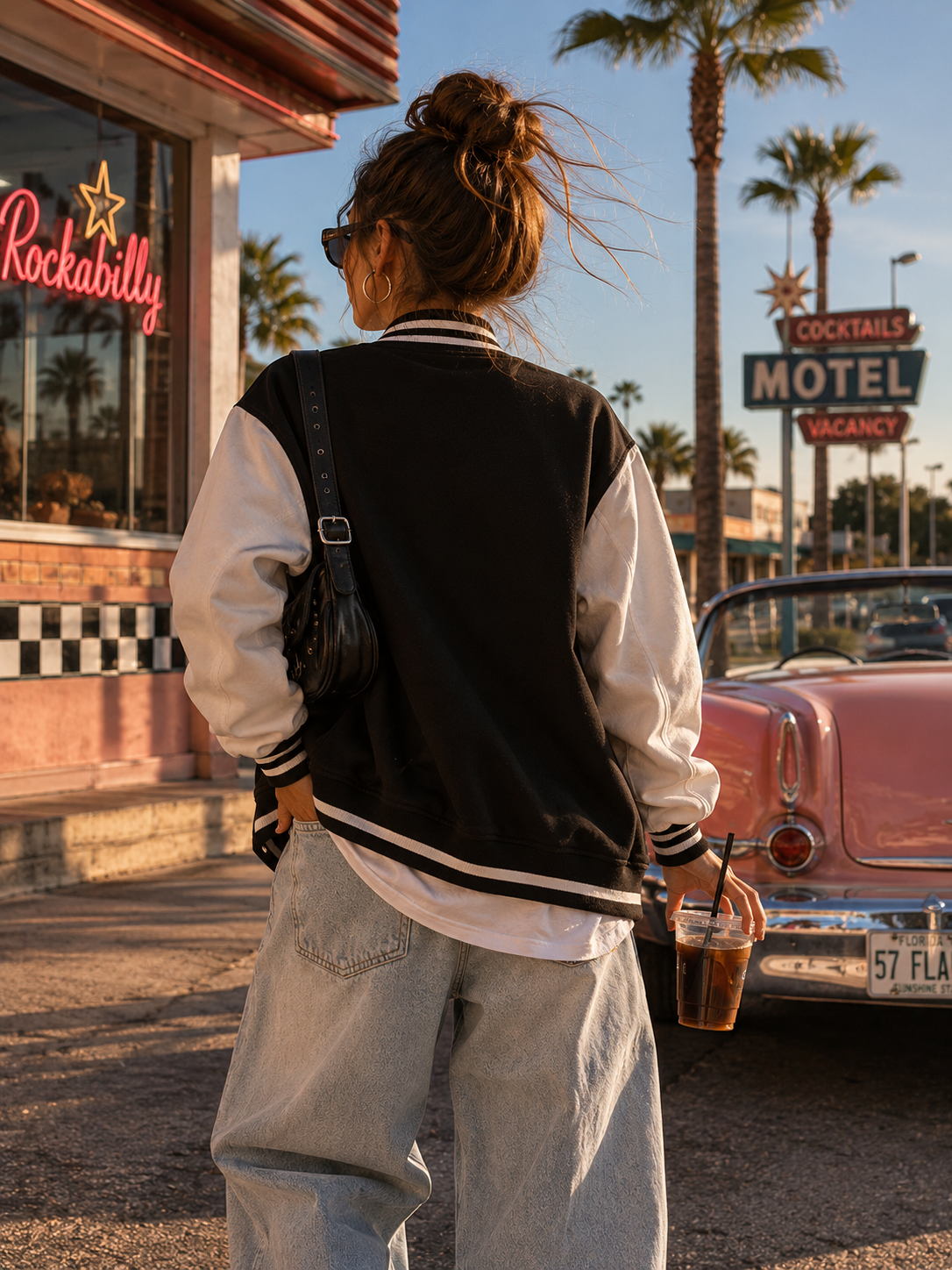 ZarahSkull College Jacke black white