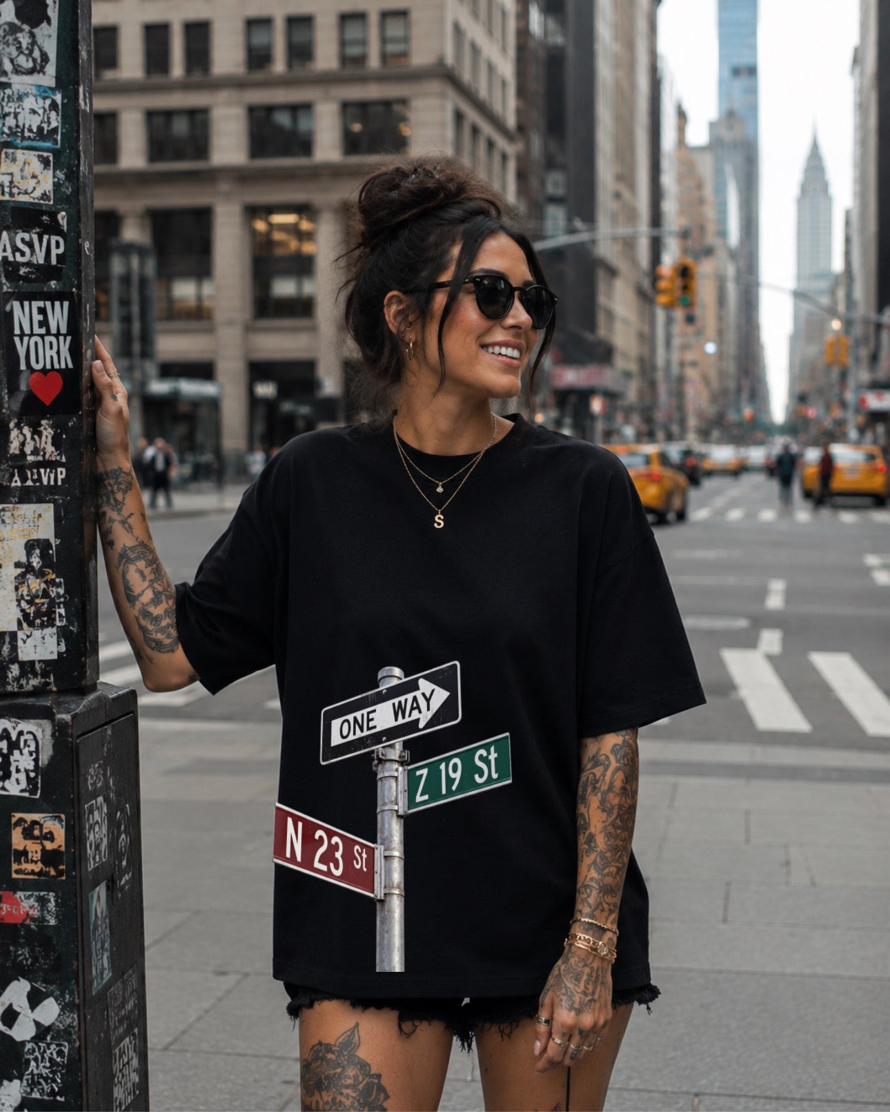 ZarahSkull Oversize Shirt „Never Look Back"
