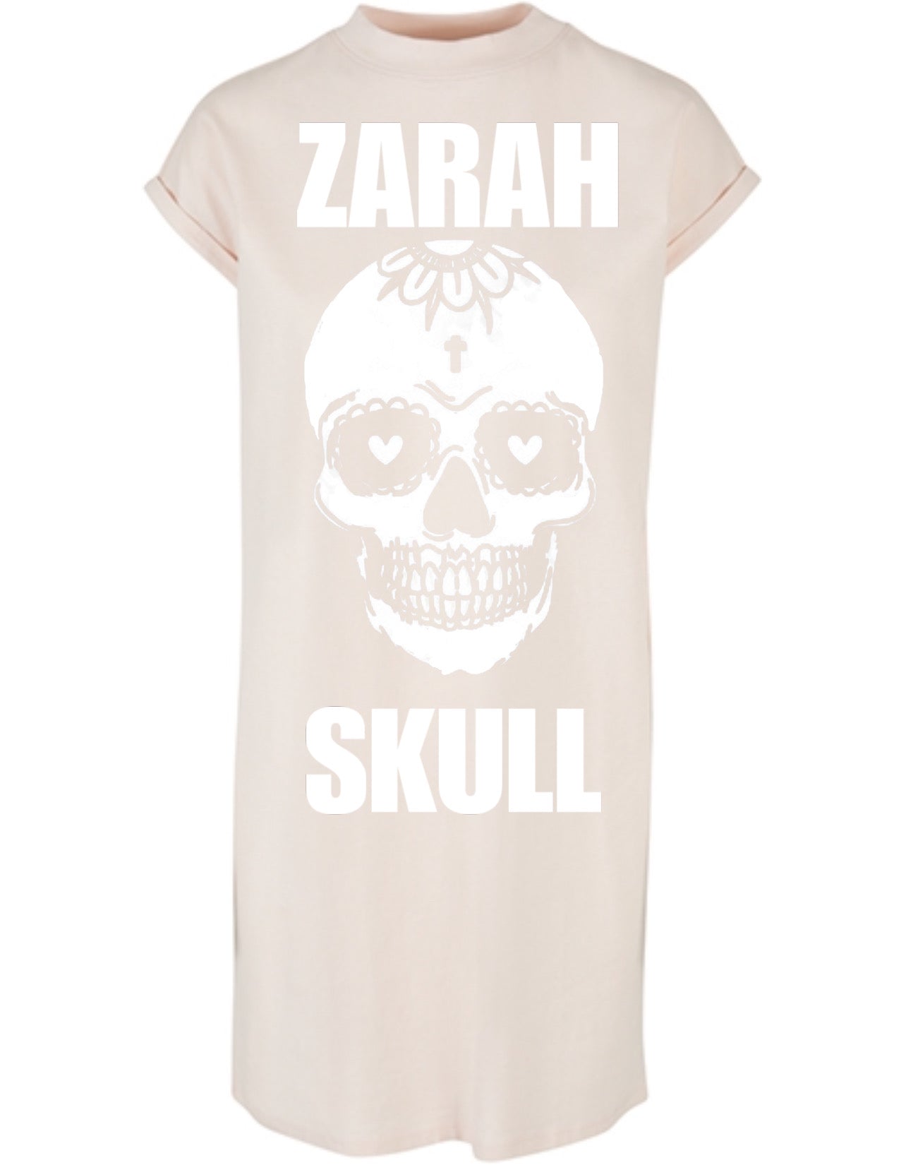 "ZarahSkull" Shoulder Dress soft rose "Nico Skull"