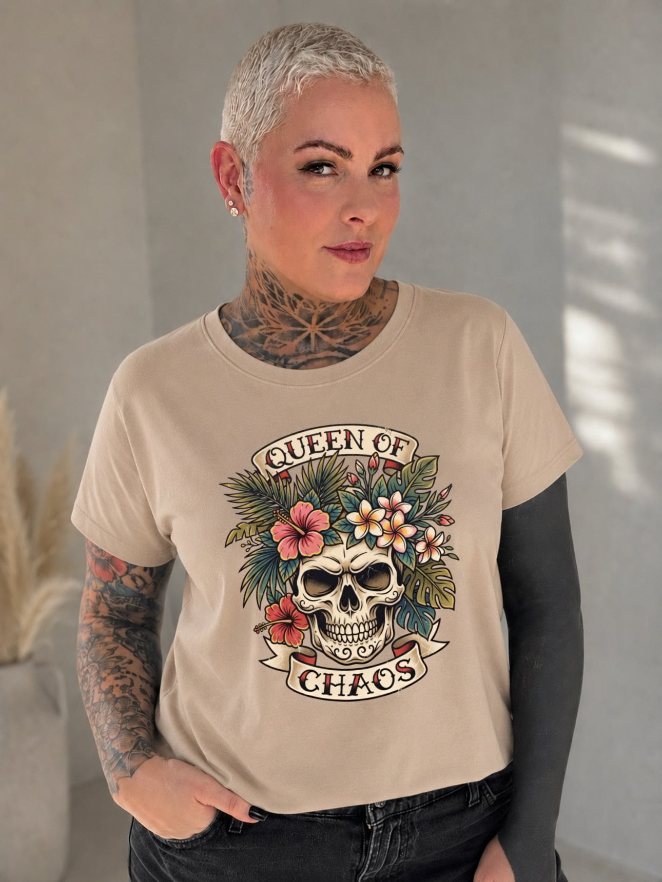 ZarahSkull Shirt rope "Queen of Chaos“