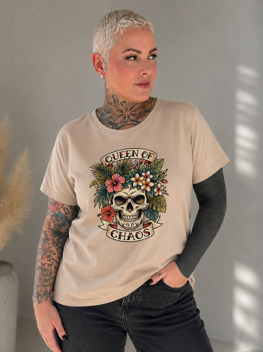 ZarahSkull Shirt rope "Queen of Chaos“
