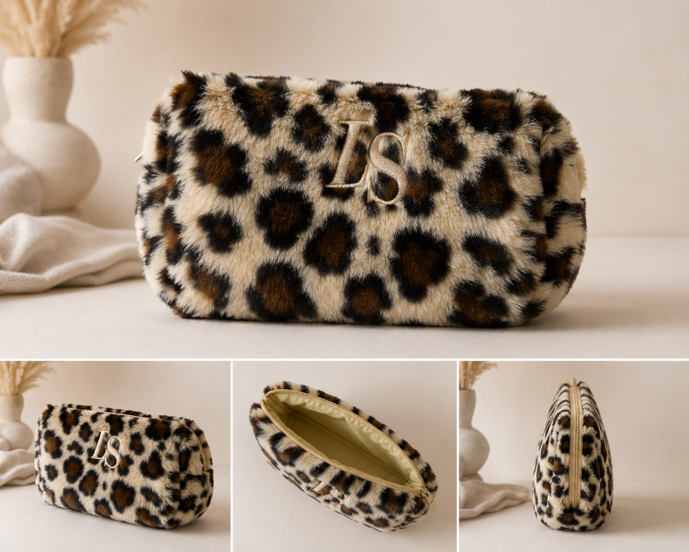 ZarahSkull Makeup Bag Leo off white