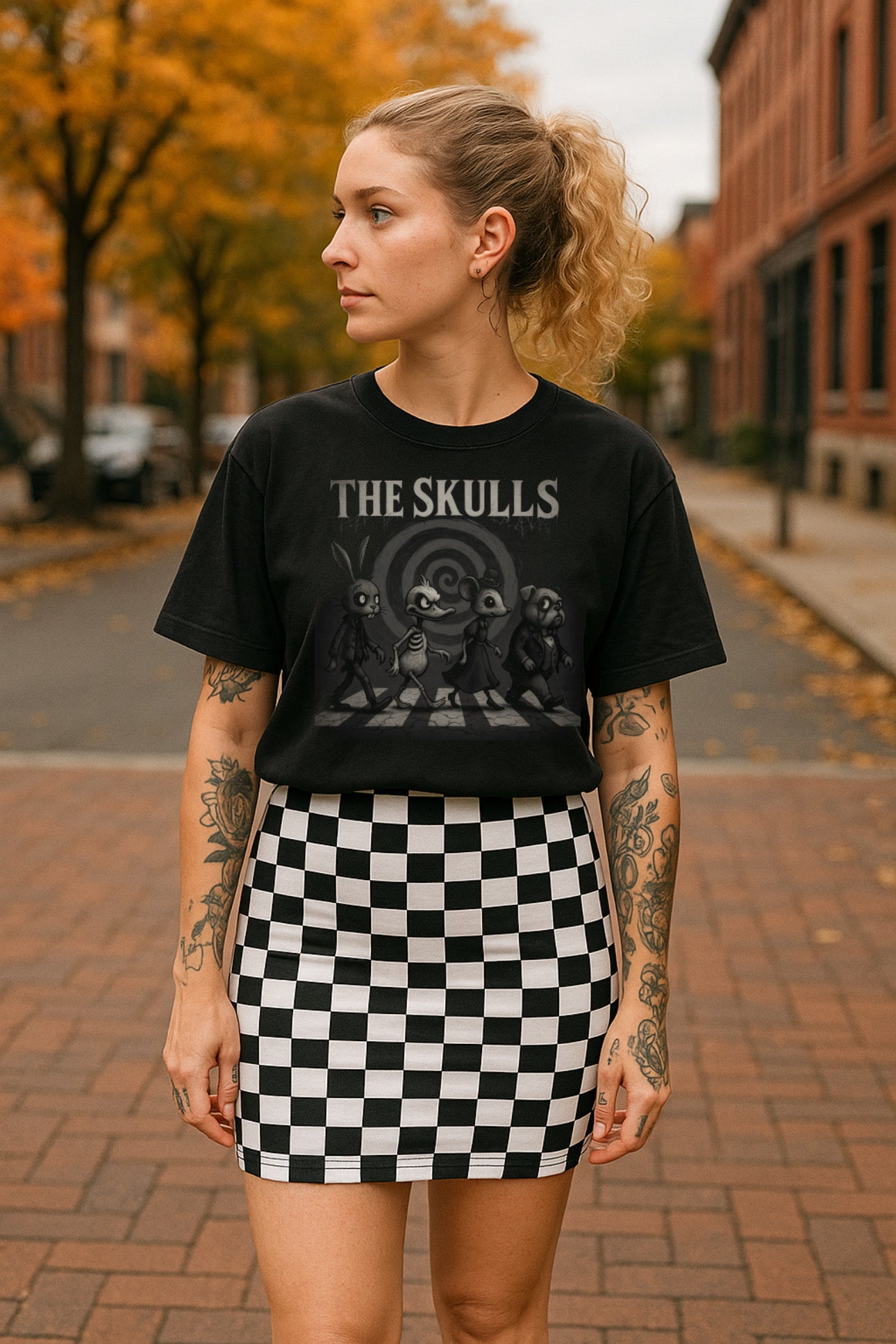 ZarahSkull Shirt black  „The Skulls"