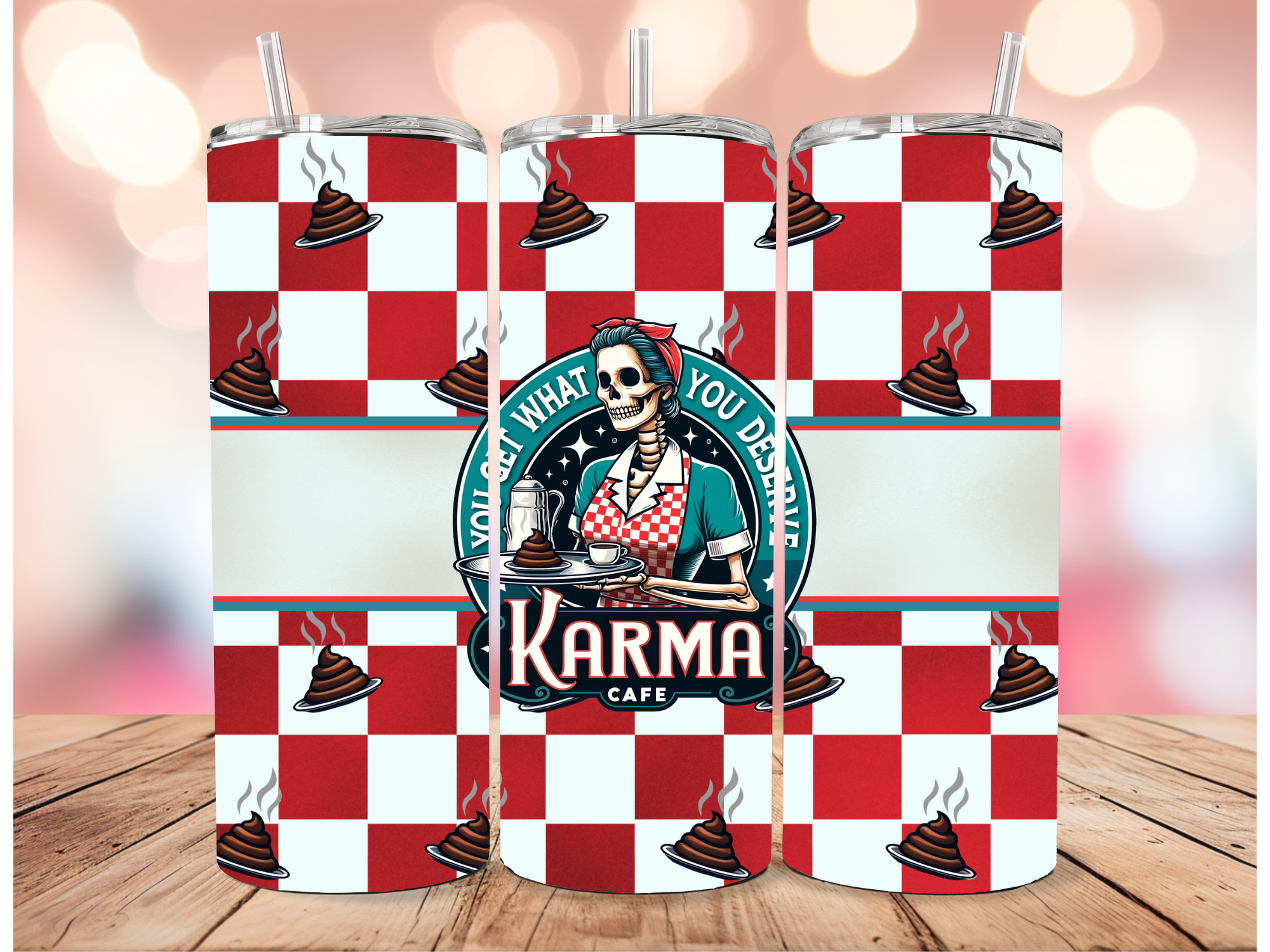 ZarahSkull Tumbler "Karma Cafe"