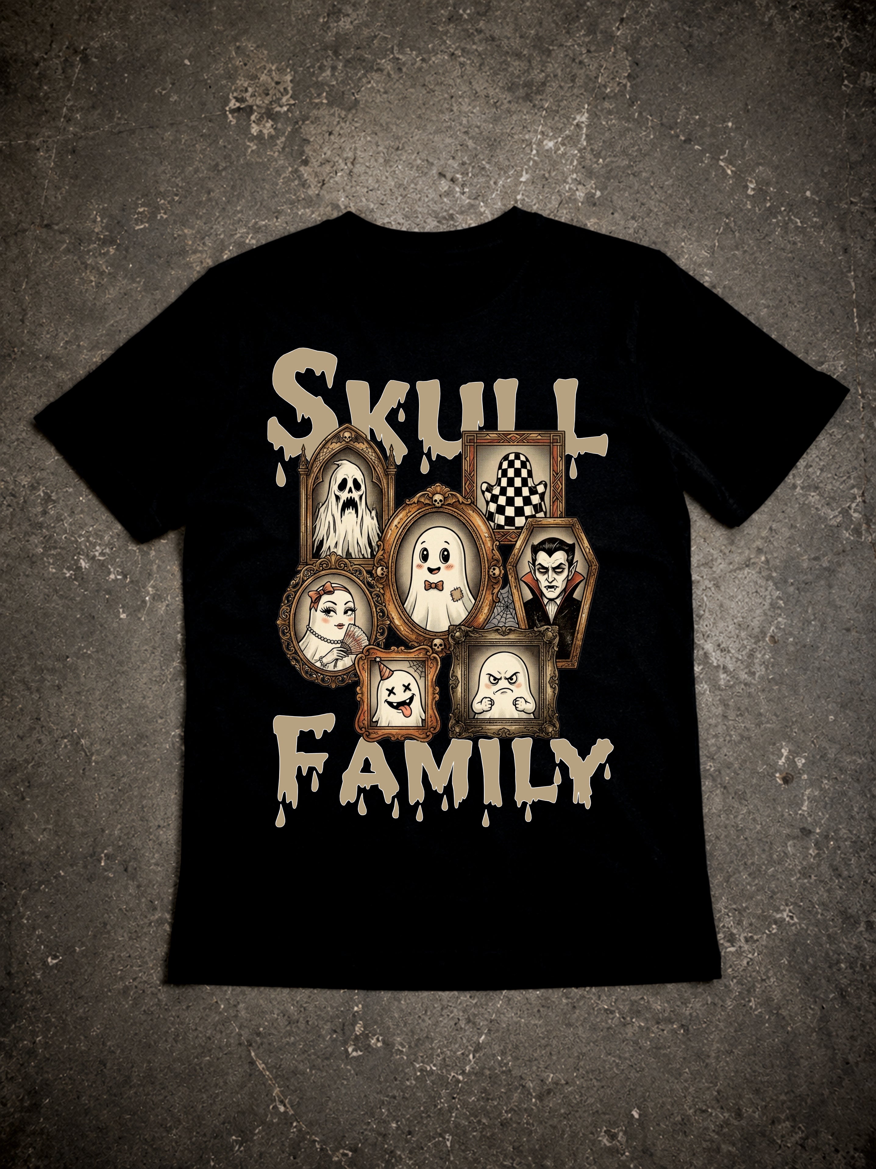 ZarahSkull Shirt black "Skull Family"