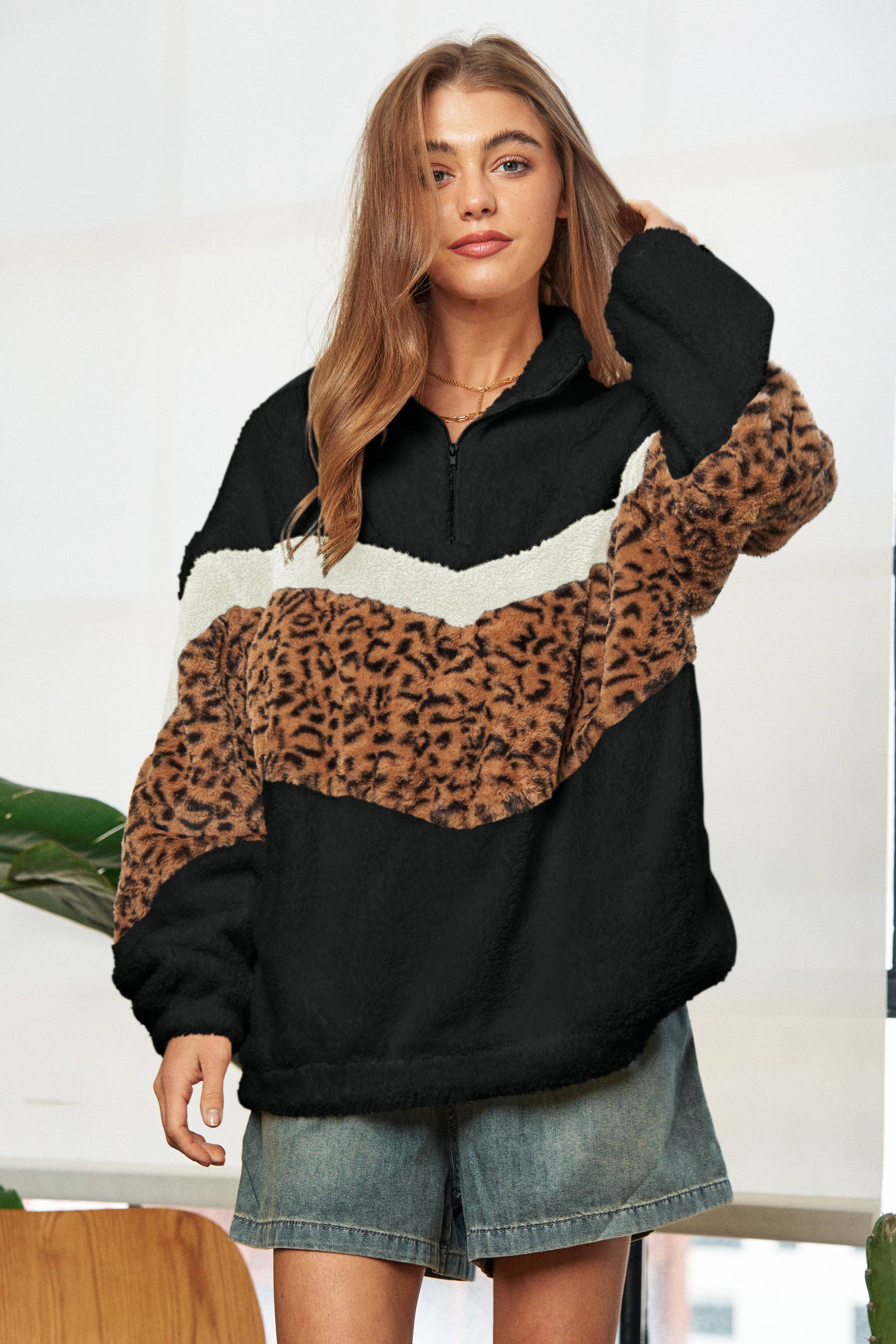 ZarahSkull Urban Wild Halfzip – Plus Size