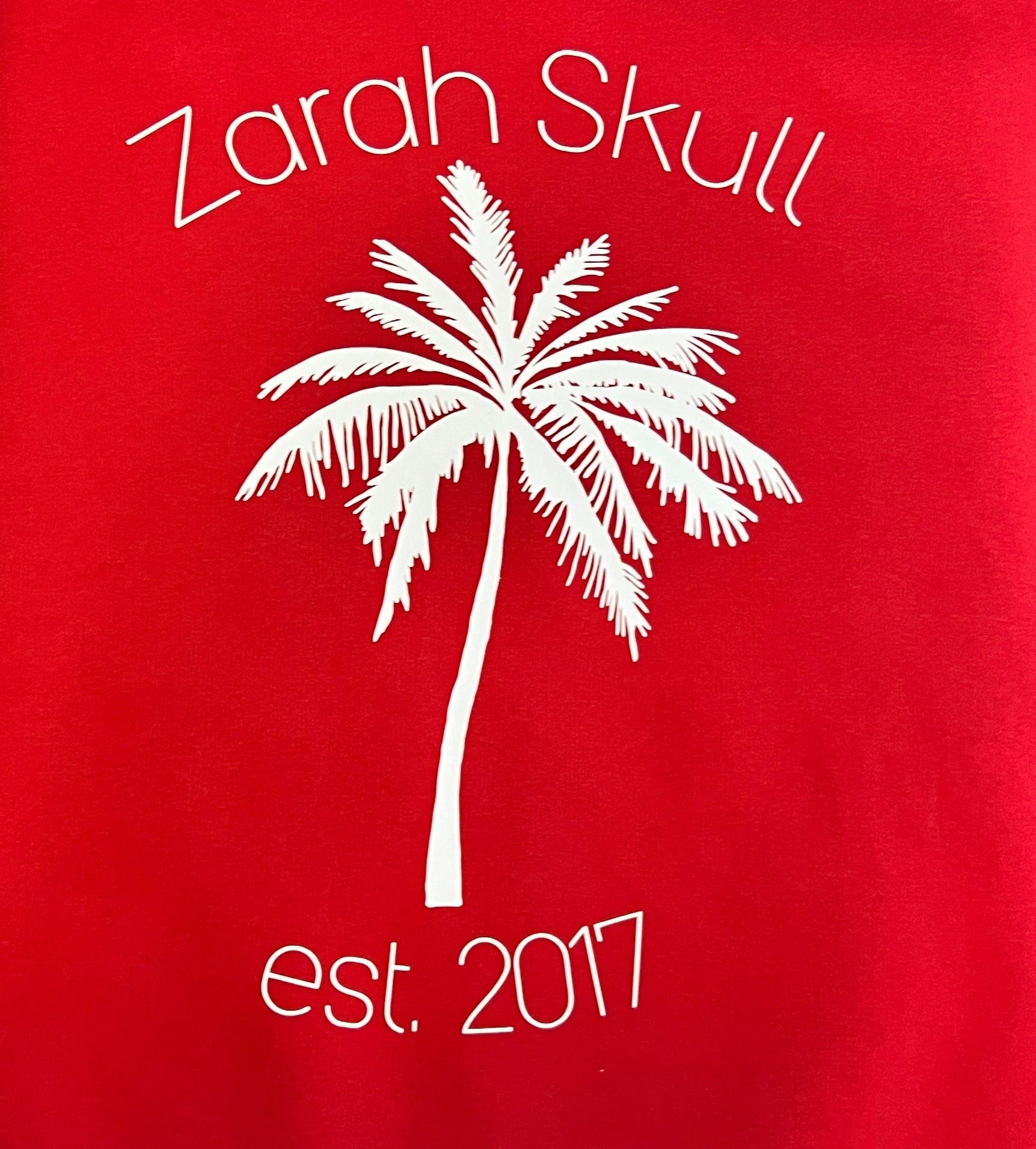 "ZarahSkull" Sweatshirt RED "PALM"