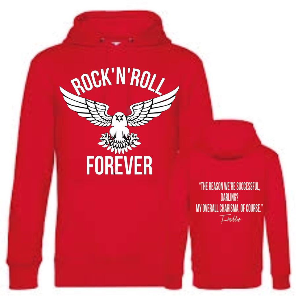 „ZarahSkull" Hoodie RED „Rock’n’Roll Forever"
