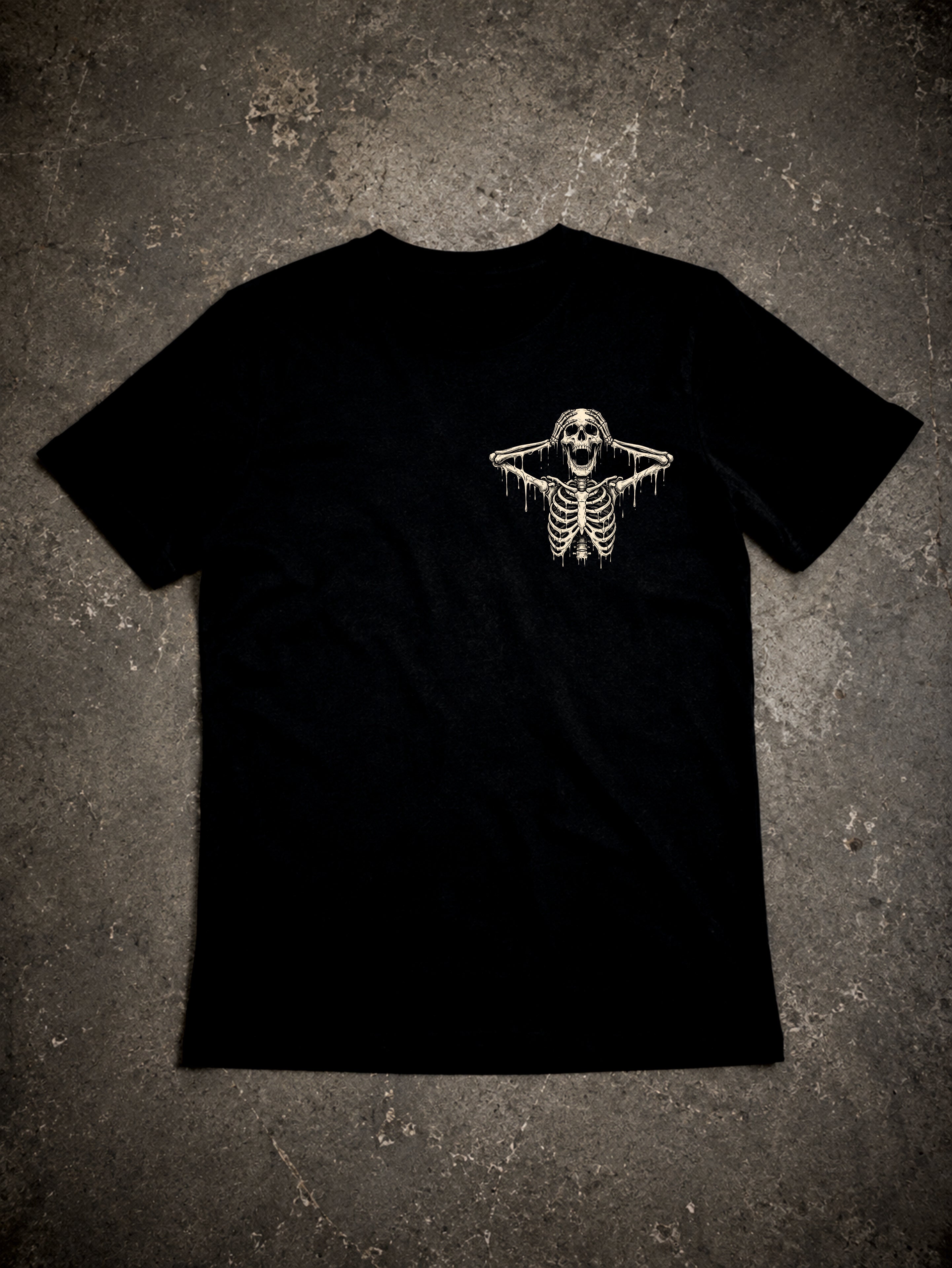 ZarahSkull Shirt black "screaming Skull"
