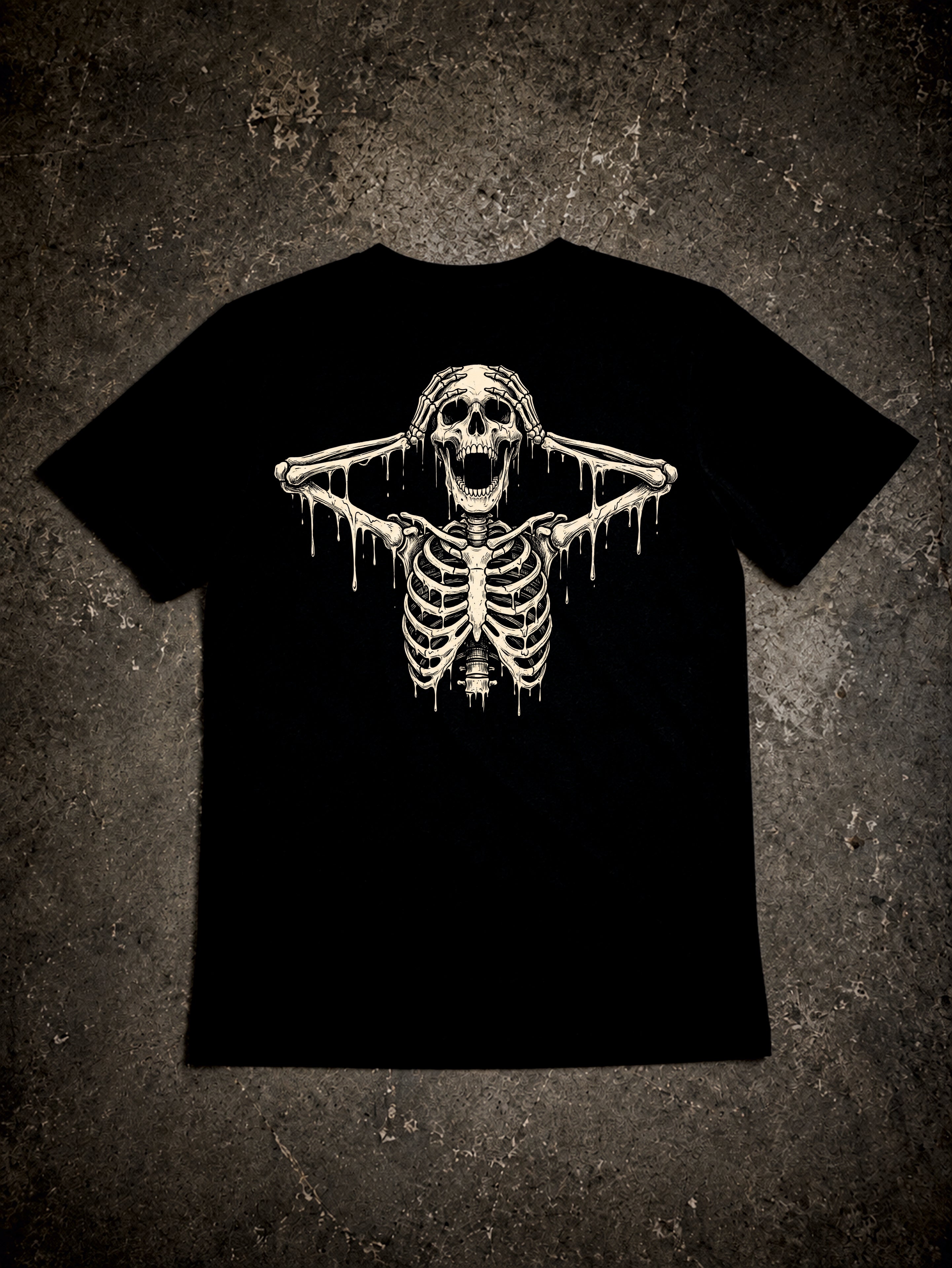 ZarahSkull Shirt black "screaming Skull"