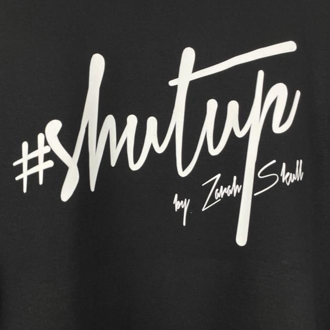 "ZarahSkull" Hoodie BLACK "shutup"