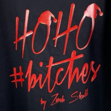 "ZarahSkull" Hoodie BLACK "HoHo #bitches" 2.0